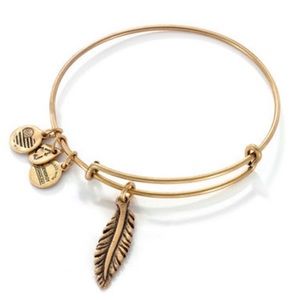 NEW Alex and Ani Feather Charm Rafaelian Bangle